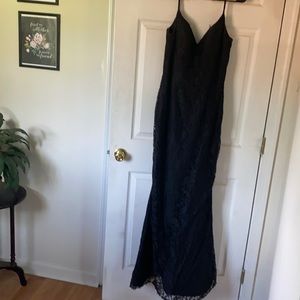 Mermaid Black Lace Bridesmaid dress Size 12